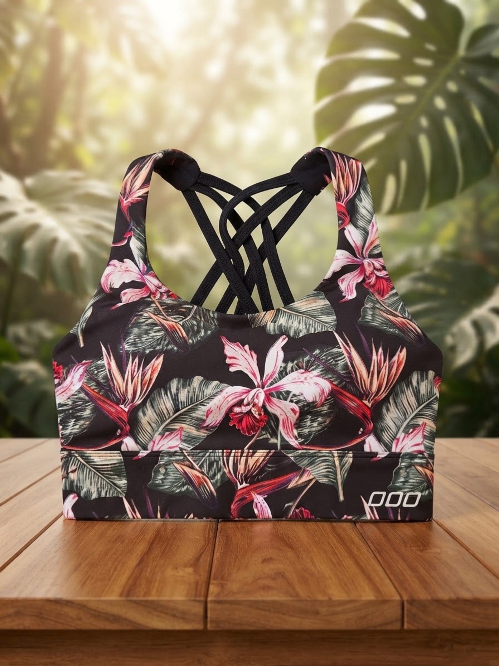 Lorna Jane Floral Tropical Print High Support Sports Bra | See measurements